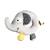 Hochet eléphant en velours - babyfan Gris 1 - vertbaudet enfant 