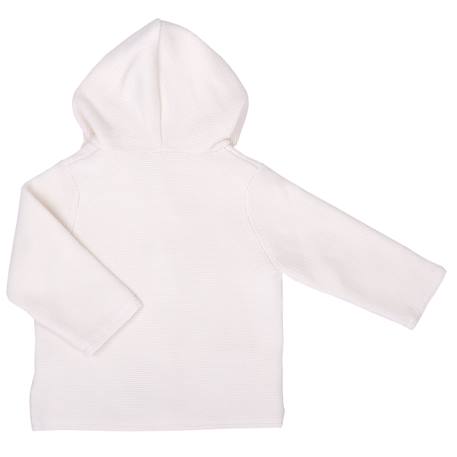 Cardigan bébé à capuche en coton bio gots Écru 2 - vertbaudet enfant 