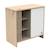 Commode 1 porte colorée et 3 niches avec claustra en bois décor chêne suave - tokyo Blanc/marron+Rouge/marron+Vert/marron 2 - vertbaudet enfant 