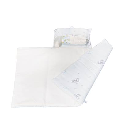 Matelas à langer nomade en coton bio - lazare Blanc 2 - vertbaudet enfant 