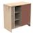 Commode 1 porte colorée et 3 niches avec claustra en bois décor chêne suave - tokyo Blanc/marron+Rouge/marron+Vert/marron 6 - vertbaudet enfant 