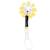 Attache-tétine bébé en velours lion - pluche et pompon Jaune 1 - vertbaudet enfant 
