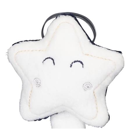Attache-tétine bébé en coton étoile - hello Blanc 3 - vertbaudet enfant 