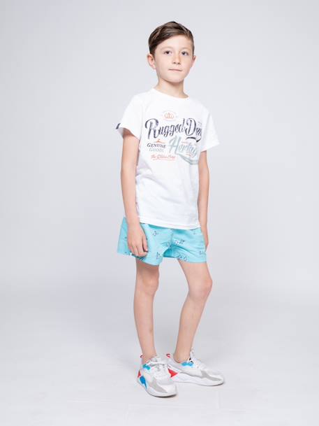 Short de bain gilson garçon Bleu ciel+Bleu marine 4 - vertbaudet enfant 