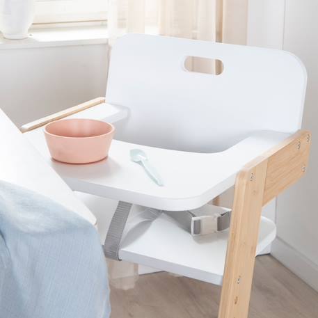 Chaise haute évolutive en bambou fsc® avec plateau repas nature up Anthracite - naturel+Blanc - naturel+Bois naturel 11 - vertbaudet enfant 