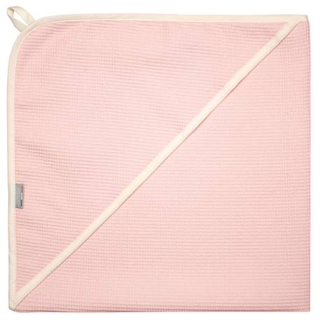 Cape de bain bébé en coton nid d'abeille Beige+Bleu+Écru+Gris clair+Rose 22 - vertbaudet enfant 