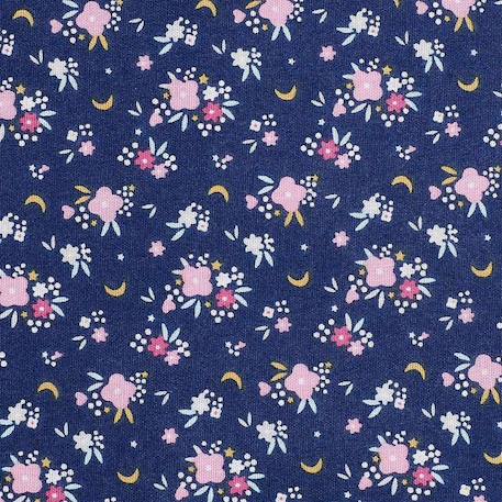 Taies de coussin pour tour de lit modulable fairy flore Bleu marine+Rose 2 - vertbaudet enfant 