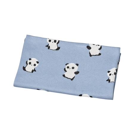 Couverture maille en coton - chao chao Bleu+Rose 1 - vertbaudet enfant 