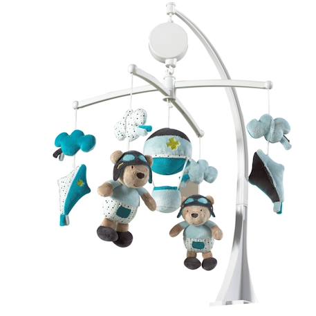Mobile tissu musical en velours - lazare Bleu 1 - vertbaudet enfant 