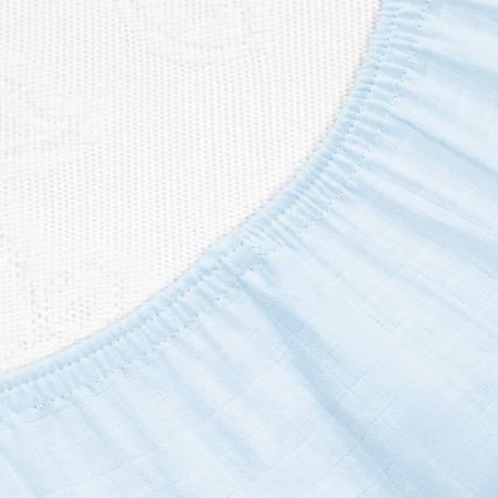Drap housse couffin en double gaze à carreaux Beige+Blanc+Bleu+Bleu indigo+Gris clair+Marron+Rose 10 - vertbaudet enfant 