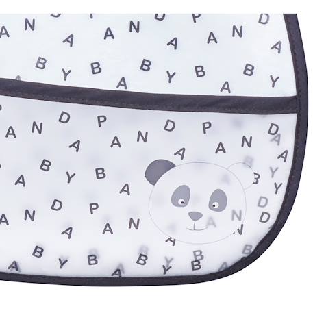 Bavoir avec récupérateur - chao chao Blanc+Blanc/noir 5 - vertbaudet enfant 