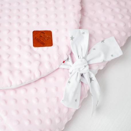 Couverture d'emmaillotage évolutive minky stella Bleu+Camel+Gris+Rose 21 - vertbaudet enfant 