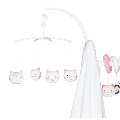 Mobile musical bébé en polyester - chapaillettes Blanc 3 - vertbaudet enfant 
