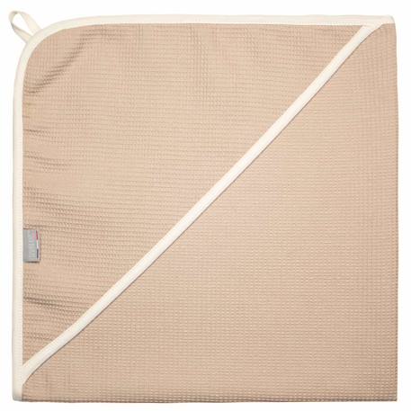 Cape de bain bébé en coton nid d'abeille Beige+Bleu+Écru+Gris clair+Rose 1 - vertbaudet enfant 