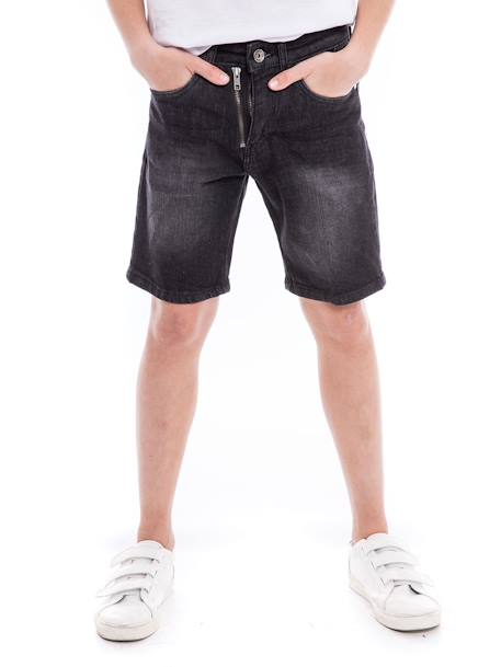 Bermuda en jean slim billing garçon Noir 1 - vertbaudet enfant 