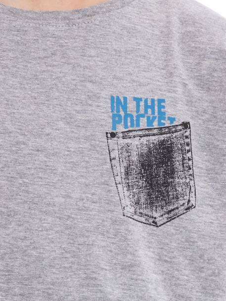 T-shirt pur coton organique nampty garçon Blanc+Bleu marine+Gris+Noir 11 - vertbaudet enfant 