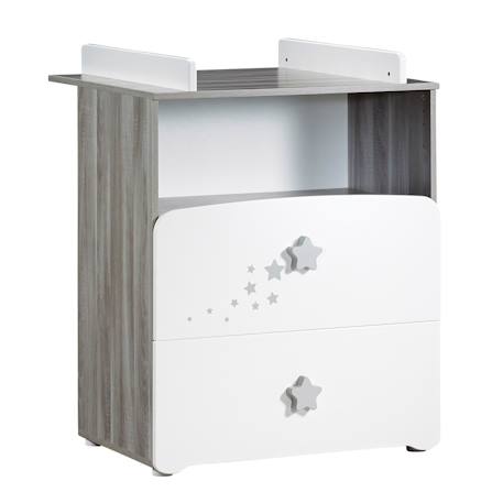 Commode à langer et 1 niche en bois - nao Blanc 2 - vertbaudet enfant 