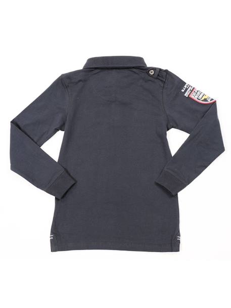 Polo poluxol garçon Bleu+Gris 3 - vertbaudet enfant 