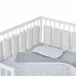 Linge de maison et décoration-Linge de lit bébé-Tour de lit modulable 10 pièces extra doux minky