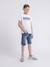 Bermuda en jean bloopy garçon Bleu clair+Bleu foncé 4 - vertbaudet enfant 