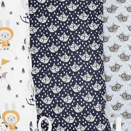 Taies de coussin pour tour de lit modulable eskimo eli Bleu+Bleu marine 8 - vertbaudet enfant 