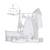 Mobile musical en velours - lily Blanc/bleu+Blanc/gris+Blanc/rose 6 - vertbaudet enfant 