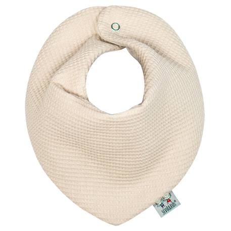 Bavoir bandana en nid d'abeille Beige+Bleu+Écru+Gris+Rose 1 - vertbaudet enfant 