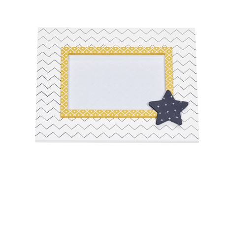 Cadre photo chevrons en mdf - hello Blanc 1 - vertbaudet enfant 