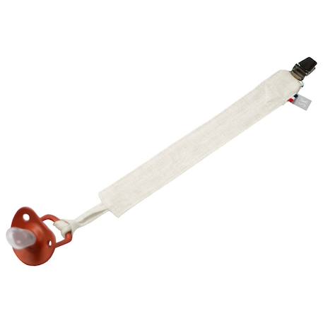 Attache tétine  en lin lavé Beige+Écru+Pêche+Vert de gris 3 - vertbaudet enfant 