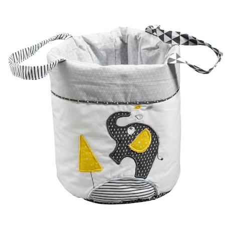 Lot de 3 corbeilles gigogne en tissu en coton - babyfan Gris 1 - vertbaudet enfant 