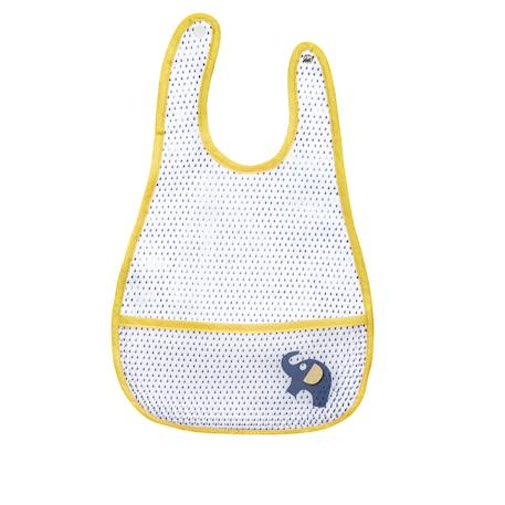 Bavoir avec récupérateur - babyfan Gris+Jaune 4 - vertbaudet enfant 
