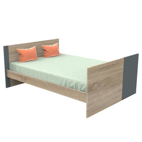 Lit bébé évolutif en lit adulte - nova Blanc+Gris 10 - vertbaudet enfant 
