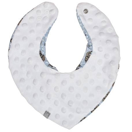 Bavoir bandana cache-cou réversible eli Bleu+Bleu marine 2 - vertbaudet enfant 