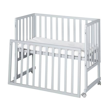 Berceau cododo 3en1 avec matelas et barrière safe asleep Blanc+Gris taupe 7 - vertbaudet enfant 