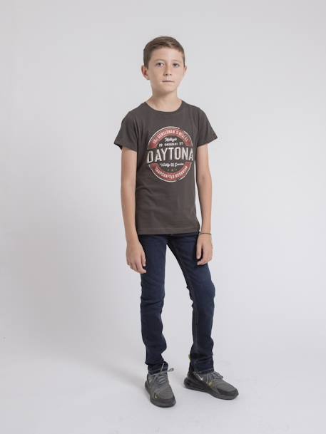 T-shirt col rond pur coton jocoby garçon Bleu marine+Gris+Kaki 8 - vertbaudet enfant 