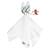 Doudou lapin attache tétine en gaze de coton safari Blanc+Vert de gris 1 - vertbaudet enfant 