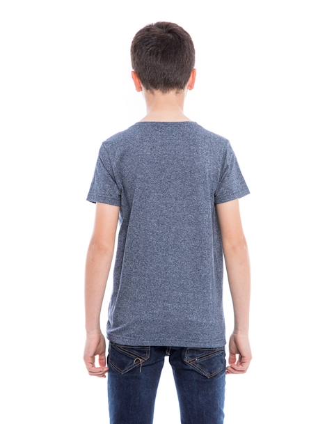 T-shirt pur coton naranja garçon Bleu marine 2 - vertbaudet enfant 