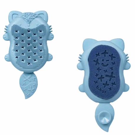 Brosse et éponge de bain pour bébé renard Bleu 1 - vertbaudet enfant 