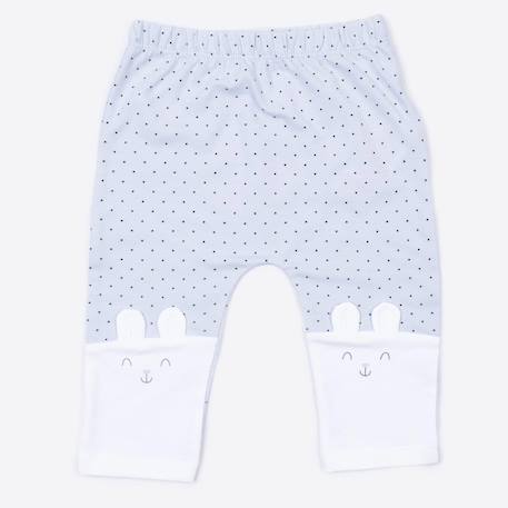 Pyjama bébé 2 pièces en coton bio lapin Bleu+Rose 4 - vertbaudet enfant 