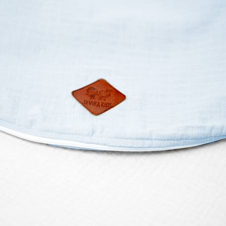 Housse pour coussin de maternité et d'allaitement en gaze de coton Beige+Bleu+Rose 8 - vertbaudet enfant 