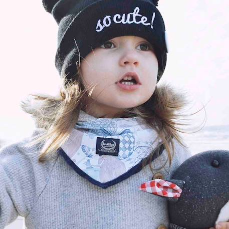 Bavoir bandana cache-cou réversible stella Blanc / bleu+Blanc / ecru+Blanc / gris+Blanc / rose+Gris+Gris/bleu+Gris/rose 40 - vertbaudet enfant 