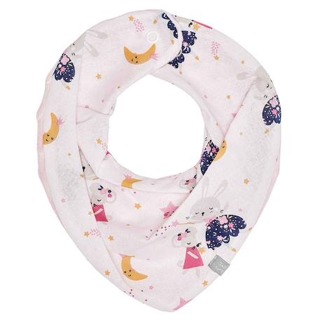 Bavoir bandana cache-cou réversible fairy Rose 1 - vertbaudet enfant 