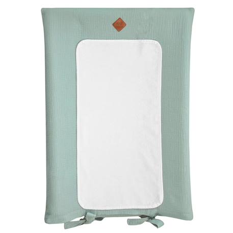 Housse de matelas à langer en gaze de coton jeanne Beige+Blanc+Bleu+Camel+Écru+Gris clair+Terracotta+Vert de gris+Vieux rose 37 - vertbaudet enfant 