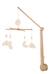 Mobile musical bébé en bois avec 4 jouets - uni petale Beige+Rose+Rouge+Vert 1 - vertbaudet enfant 