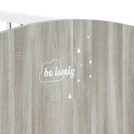 Lit bébé à barreaux - smile Beige+Gris 6 - vertbaudet enfant 