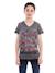 T-shirt col v nogota garçon Bleu marine+Gris foncé 5 - vertbaudet enfant 