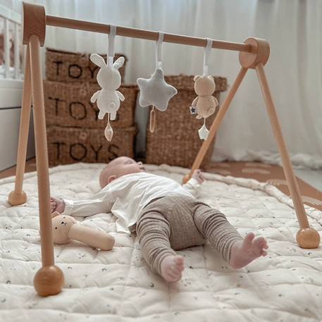 Portique d'éveil en bois - arche de jeux Blanc+Natural 5 - vertbaudet enfant 