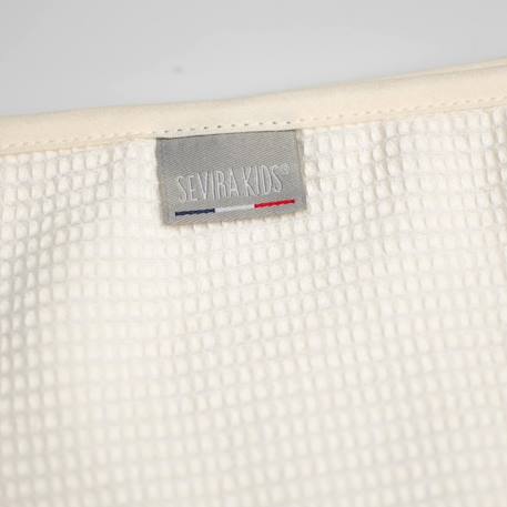 Cape de bain bébé en coton nid d'abeille Beige+Bleu+Écru+Gris clair+Rose 12 - vertbaudet enfant 