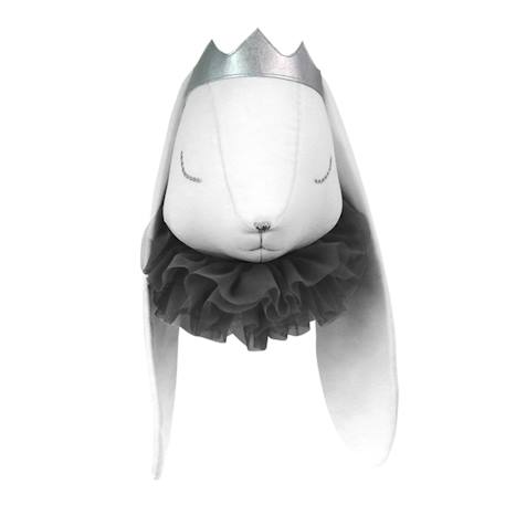 Trophée mural lapin prince en velours – décoration chambre bébé enfant Blanc 1 - vertbaudet enfant 
