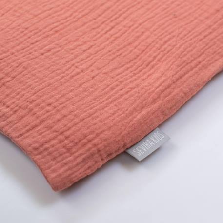 Taie d'oreiller unie en double gaze de coton Beige+Blanc+Bleu+Camel+Écru+Gris+Rose+Terracotta+Vert 17 - vertbaudet enfant 
